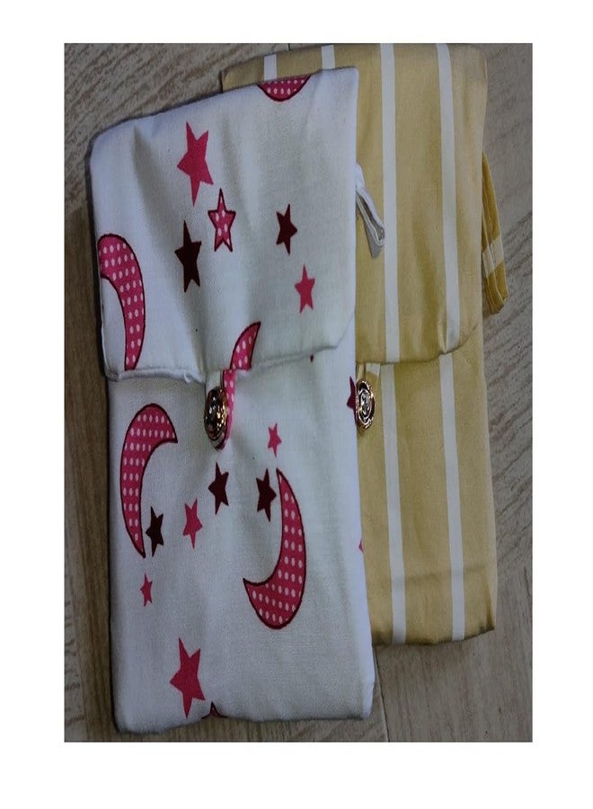 Swami Enterprise Sanitary Napkin cover Pad Holder Cotton Pouch,Pad Pouch,Small Pocket,Storage Bag for Cosmetic Pad And Jewelry Pouch Women and Girl (Pack of 2) multi color - Image 2